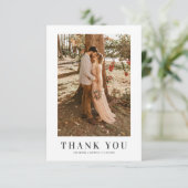 Carte De Remerciements Elegant 2 Mariage photo (Debout devant)