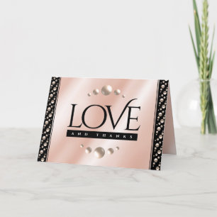 Carte De Remerciements Élégant 30e anniversaire du 46e Mariage Pearl