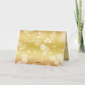 Carte De Remerciements Élégant 50e anniversaire de Mariage d'or (Dos)