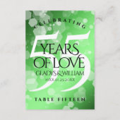 Carte De Remerciements Élégant 55e anniversaire de Mariage d'émeraude (Dos)