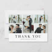 Carte De Remerciements Elegant 5 Mariage photo (Devant)