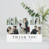 Carte De Remerciements Elegant 5 Mariage photo (Debout devant)