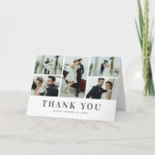 Carte De Remerciements Elegant 5 Mariage photo (Devant)