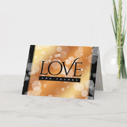 Carte De Remerciements Élégant 7e 22e 49e anniversaire de Mariage de cuiv (Devant)