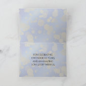 Carte De Remerciements Élégant 9e anniversaire Mariage Lapis Lazuli (Intérieur)