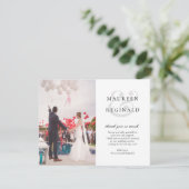 Carte De Remerciements Elégant Ampersand moderne simple Mariage photo (Debout devant)