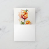 Carte De Remerciements Élégant Apéritif Aperol Spritz pour une Mariée (Intérieur)