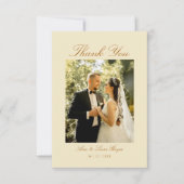 Carte De Remerciements Élégant Arc Photo Script minimal (Devant)