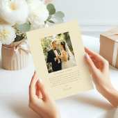 Carte De Remerciements Élégant Arc Photo Script minimal