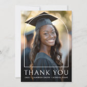 Carte De Remerciements Élégant arche classique diplôme de diplôme de la p (Devant)