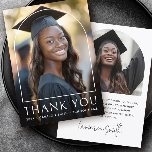 Carte De Remerciements Élégant arche classique diplôme de diplôme de la p