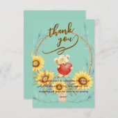 Carte De Remerciements Elegant Baby personalized Flat Thank You Card (Devant / Derrière)
