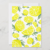 Carte De Remerciements Élégant Baby shower aux citrons (Dos)