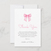 Carte De Remerciements Élégant Baby shower de cabot rose (Devant)