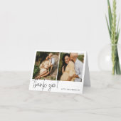 Carte De Remerciements Élégant Baby shower de calligraphie (Devant)