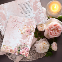Élégant Baby shower Floral Rose High Tea Girl