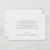 Carte De Remerciements Élégant Baby shower moderne rose Script fille (Dos)