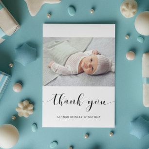 Carte De Remerciements Élégant Baby shower photo