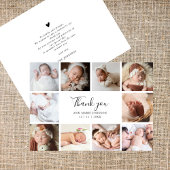 Carte De Remerciements Elégant Baby shower photo chic