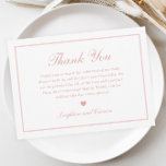 Carte De Remerciements Élégant Baby shower rose Script<br><div class="desc">Élégant Script Baby shower rose Carte de remerciements. Cliquez sur le bouton Personnaliser pour customiser cette conception.</div>