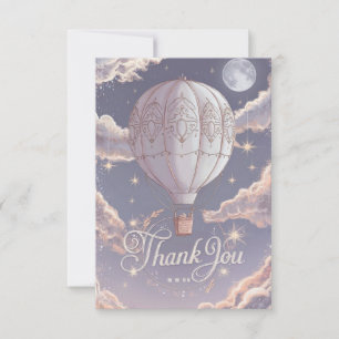 Carte De Remerciements Élégant ballon à air chaud Whimsical