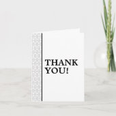 Carte De Remerciements Elegant Black and White Art Deco Style (Devant)