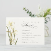 Carte De Remerciements Élégant blanc mignon Daffodil Fête des mariées Inv (Debout devant)