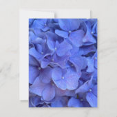 Carte De Remerciements Elégant bleu perwinkle hydrangée florale (Dos)