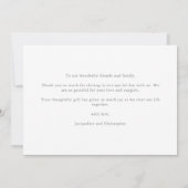 Carte De Remerciements Élégant Bleu Rose Flore Bordure Printemps Mariage (Dos)