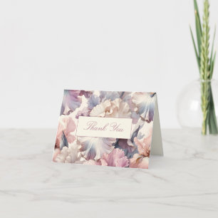 Carte De Remerciements Élégant Blush Floral Classic Fête des mariées form