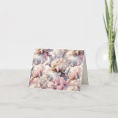 Carte De Remerciements Élégant Blush Floral Classic Fête des mariées form (Dos)