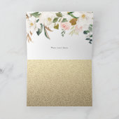 Carte De Remerciements Elégant Blush & White Floral Spring Wedding (Intérieur)