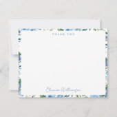 Carte De Remerciements Élégant Bohème Bleu Clair Aquarelle Brunch Bubbly (Devant)