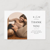 Carte De Remerciements Elégant Boho Arch Moderne Ampersand Mariage (Devant)