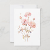 Carte De Remerciements Elégant Boho Pastel Baby shower floral rose (Dos)
