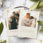 Carte De Remerciements Elegant Boho Photo Wedding