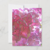 Carte De Remerciements Élégant boho rose florales fleurs hydrangées (Dos)