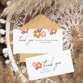 Carte De Remerciements Élégant Boho Script Floral