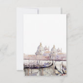 Carte De Remerciements Elégant Boho Watercolor Venice Script Mariage (Dos)