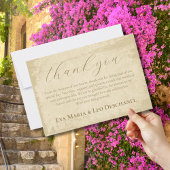 Carte De Remerciements Elégant bord de grunge Hors Blanc