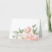 Carte De Remerciements  Elegant Botanical Blush Pink Floral Wedding (Dos)