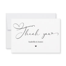 Elegant Calligraph Simple Heart Wedding 