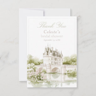 Carte De Remerciements Elégant Château Romance Française Enterrement de V
