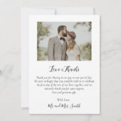 Carte De Remerciements Elegant Chic 6 Photo Collage Mariage (Dos)