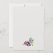 Carte De Remerciements Elégant Chic Aquarelle Grapevine Mariage (Dos)