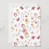 Carte De Remerciements Elégant chic boho meadow fleur sauvage douche de n (Dos)