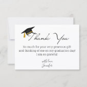 Carte De Remerciements élégant chic script graduation 2025 photo (Devant)