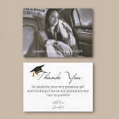 Carte De Remerciements élégant chic script graduation 2025 photo