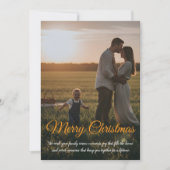 Carte De Remerciements Elegant Christmas Greeting Card | Merry Christmas (Devant)