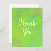 Carte De Remerciements Elégant citron vert marbré Artsy (Devant / Derrière)